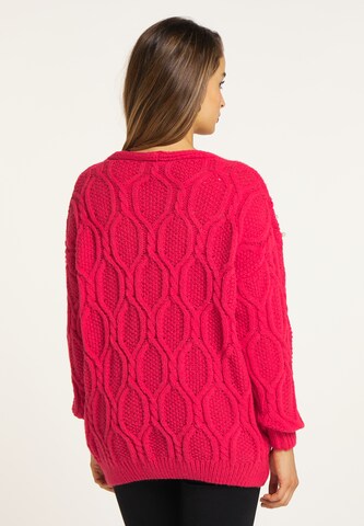 Pullover di faina in rosa