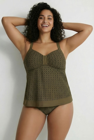 Ulla Popken Bustier Badpak in Groen