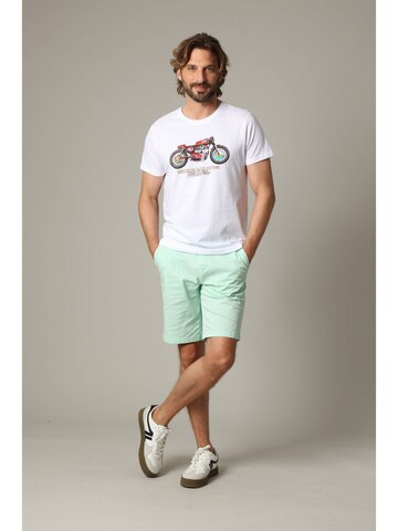 T-Shirt 'Gasoline' Deeluxe en blanc