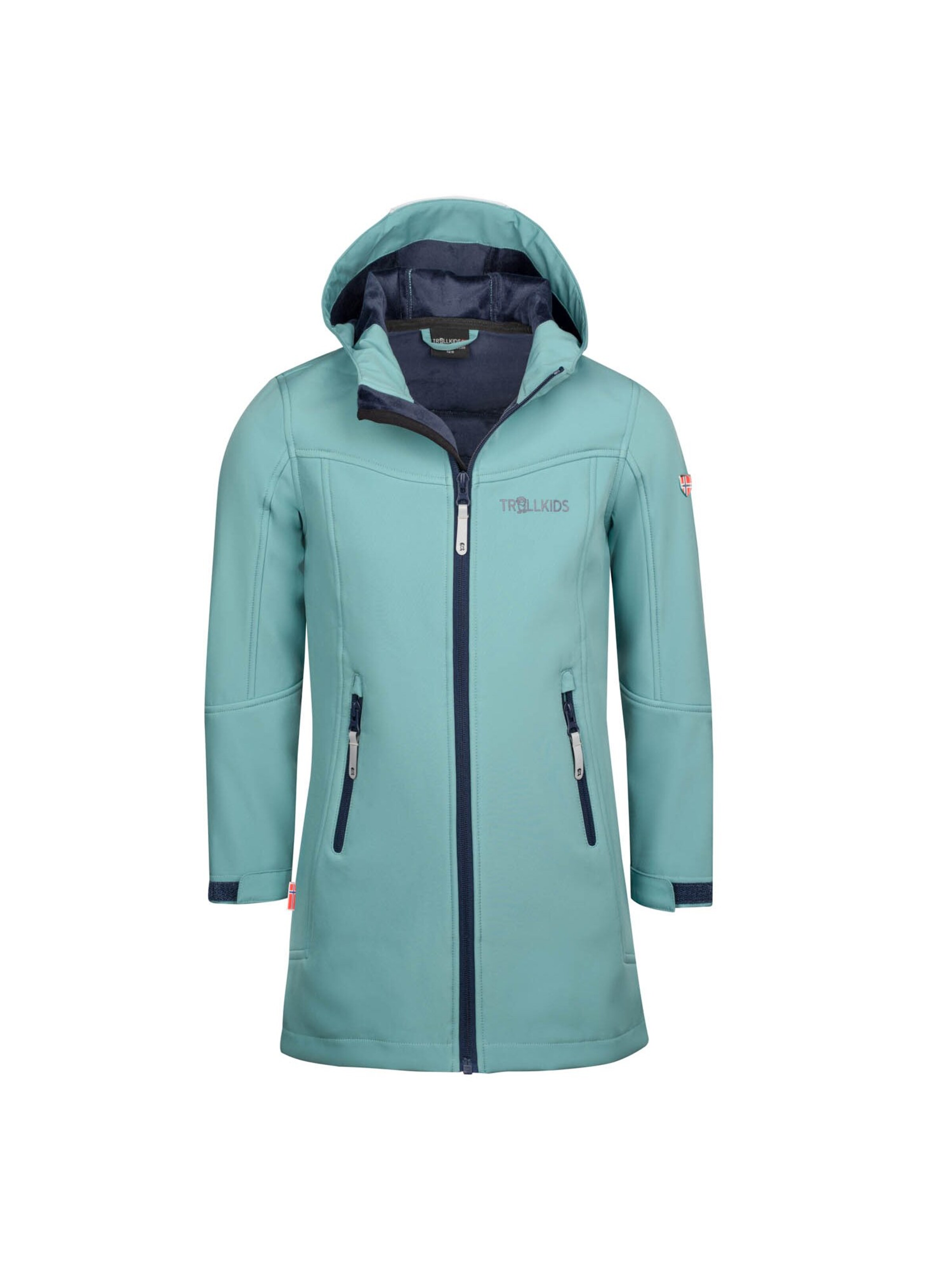 TROLLKIDS Winter Jacket in Green: front