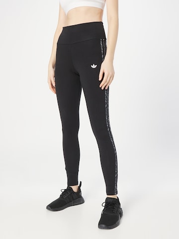 Skinny Leggings 'Abstract Animal Print' di ADIDAS ORIGINALS in nero: frontale