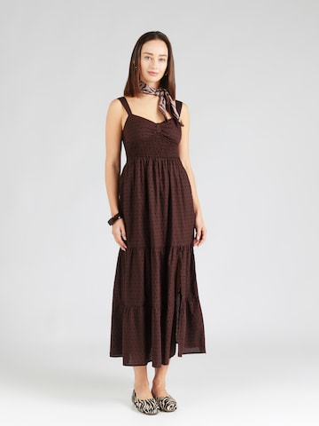 HOLLISTER Jurk in Bruin: voorkant