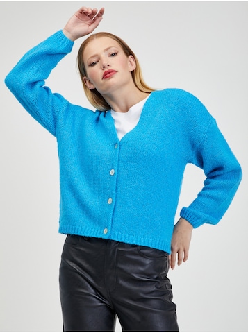 Orsay Knit Cardigan in Blue: front