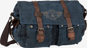 Messenger 'Vintage' GREENBURRY en bleu : devant