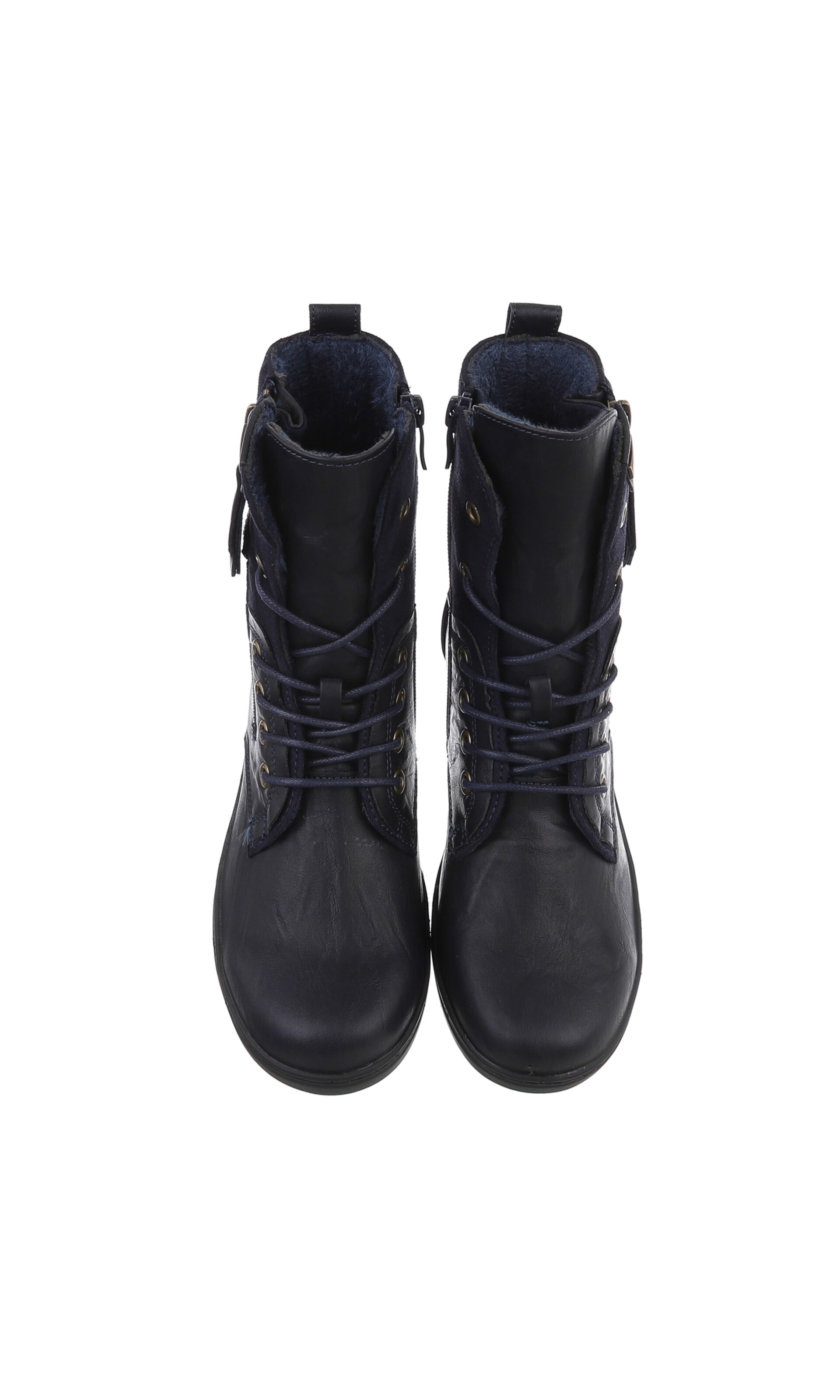 Ital-Design Schnürstiefelette in Blau