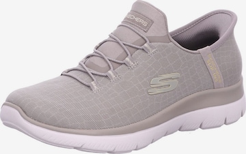 Chaussure de sport à lacets 'Slipper Damen 150128 TPGD Textil in grau' SKECHERS en gris : devant