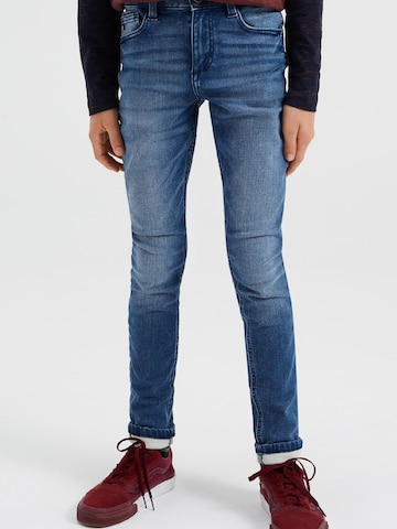 WE Fashion Skinny Jeans in Blauw: voorkant