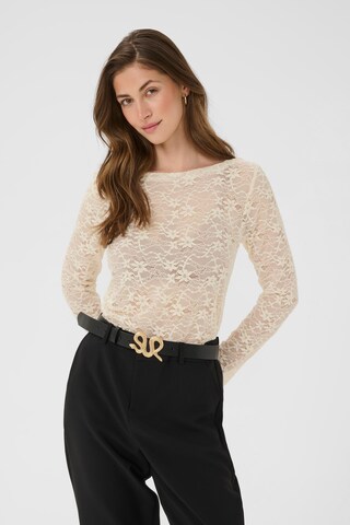 Cream Blouse in White: front
