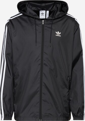 ADIDAS ORIGINALS Kevad-sügisjope, värv must: eest vaates