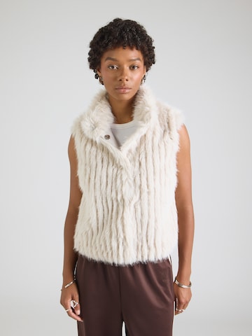 RINO & PELLE Bodywarmer 'Dava' in Wit: voorkant