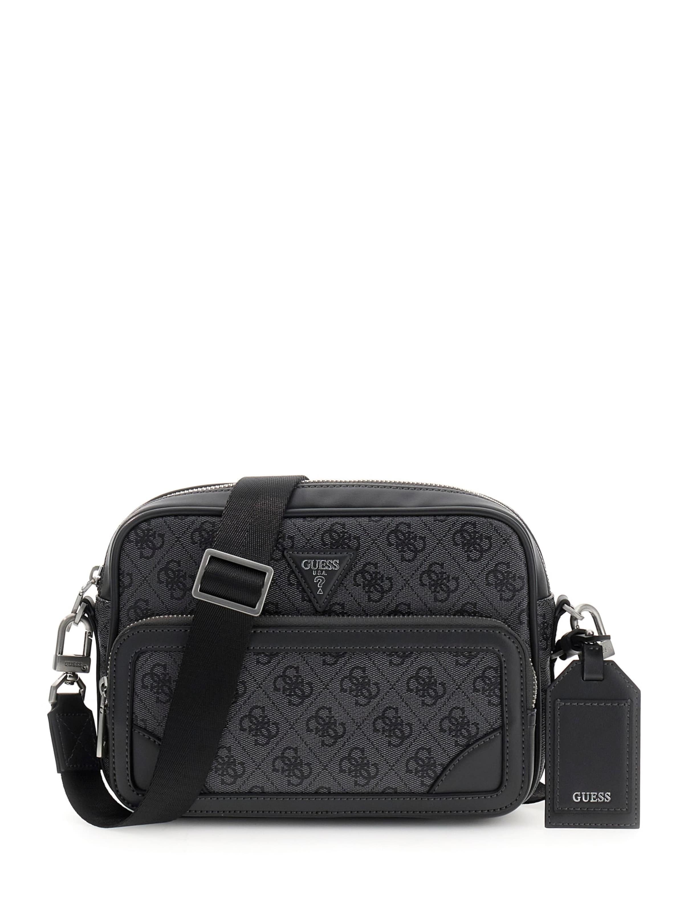 melns GUESS Pleca soma 'MILANO': no priekšpuses