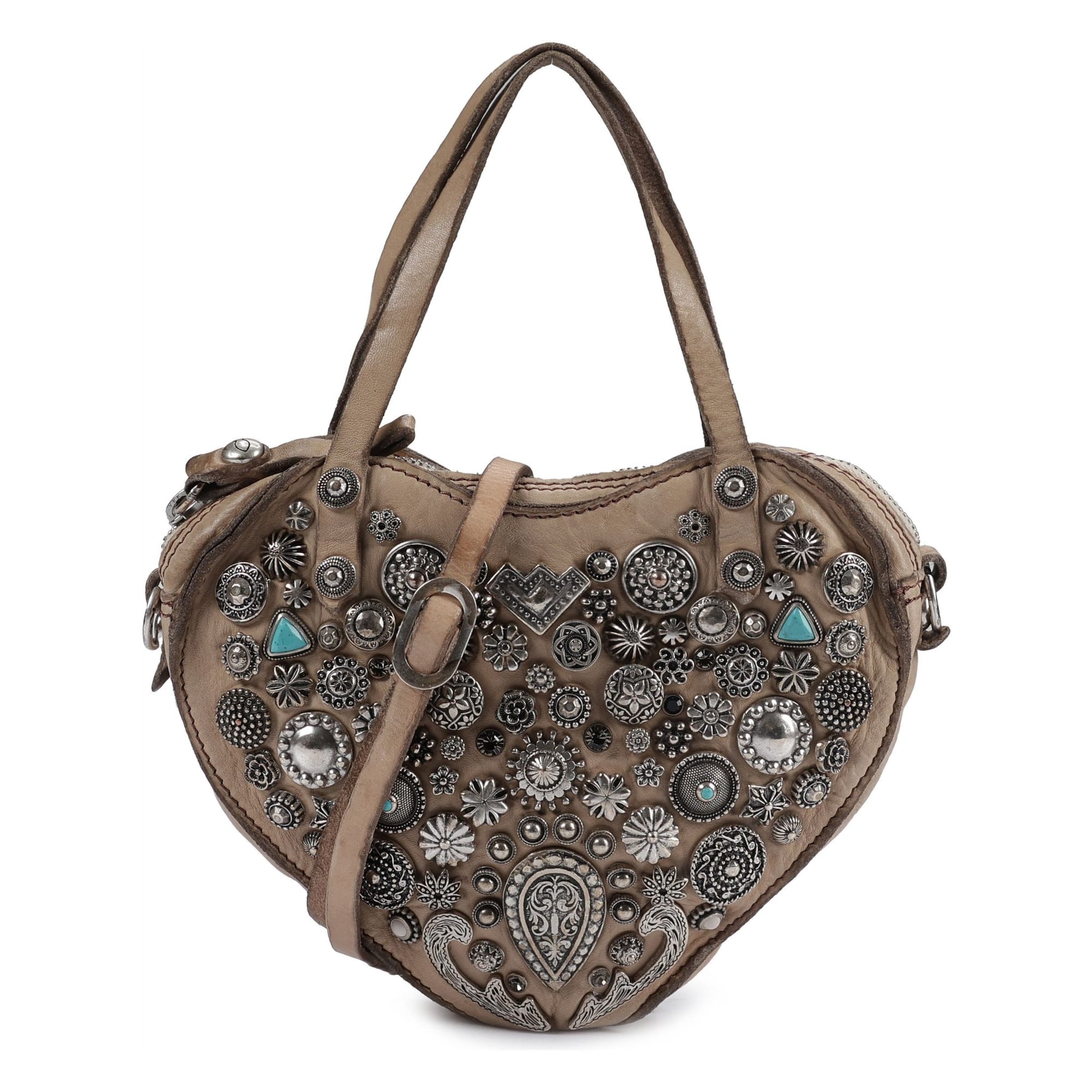 Borsa a mano 'Valentina' di Campomaggi in beige: frontale