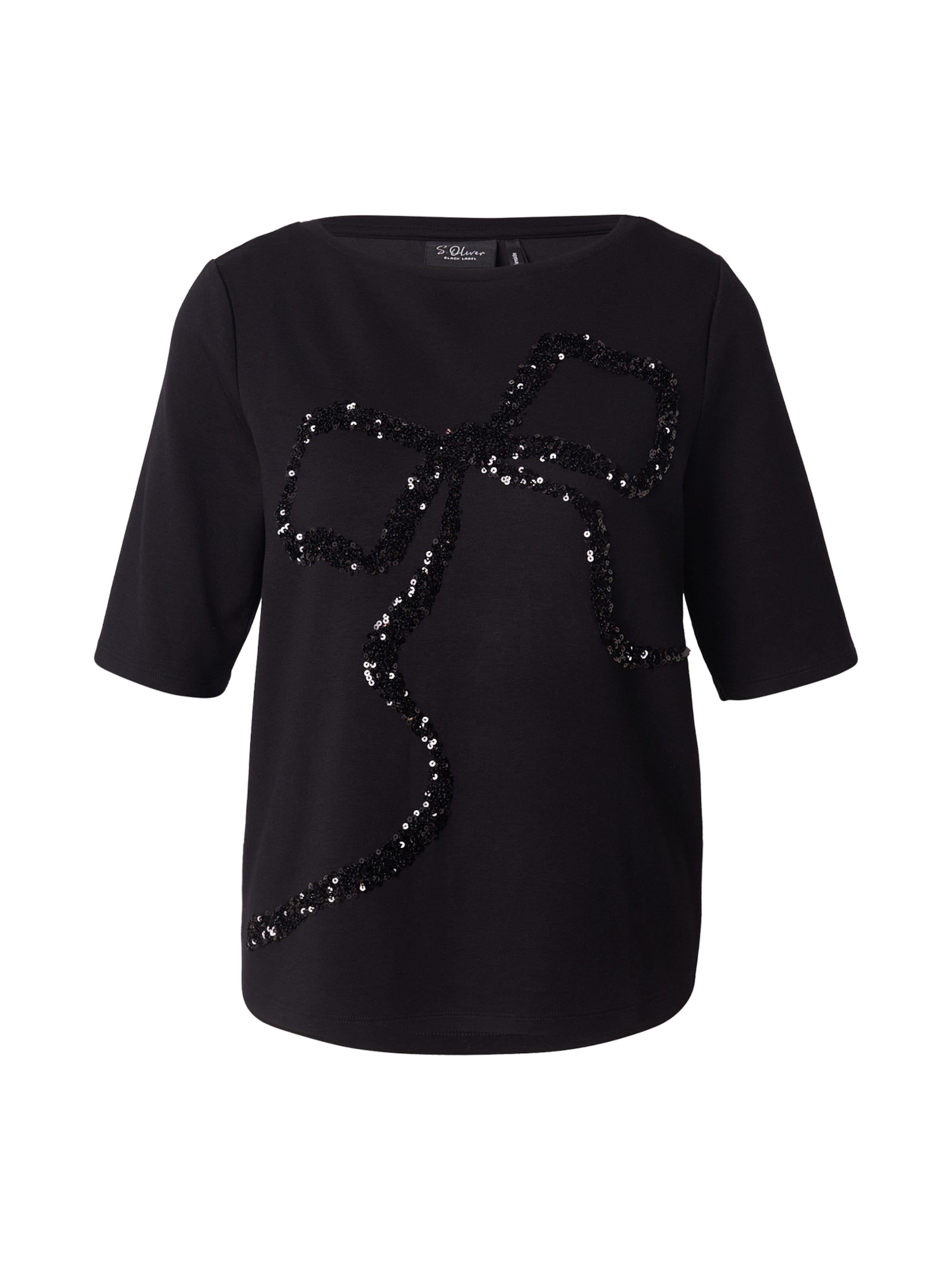 Maglietta di s.Oliver in nero: frontale