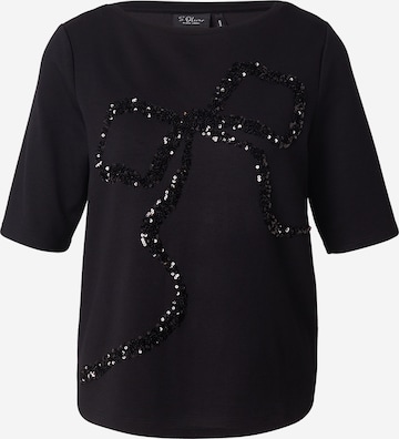 Tricou de la s.Oliver pe negru: față