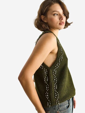 Top in maglia di Bianco Lucci in verde