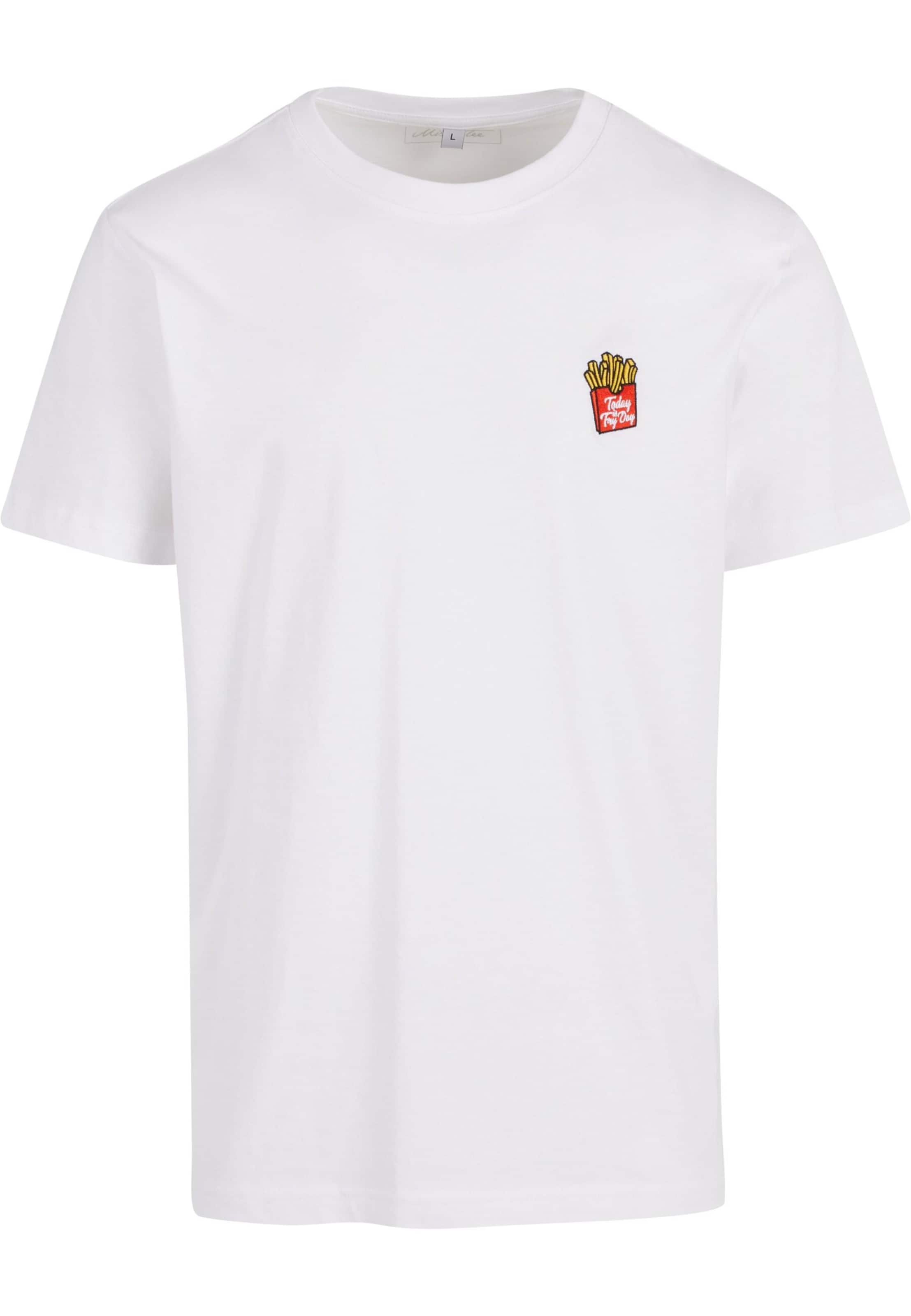 T-Shirt 'Today Is Fryday' Mister Tee en blanc : devant