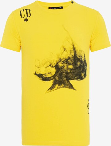 CIPO & BAXX Shirt in Geel: voorkant