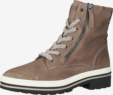 Paul Green Lace-Up Ankle Boots in Brown: front