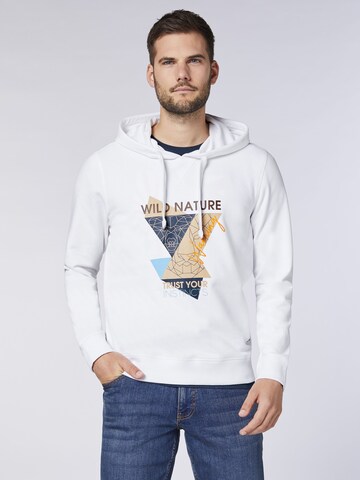 Oklahoma Jeans Sweatshirt in Weiß: predná strana