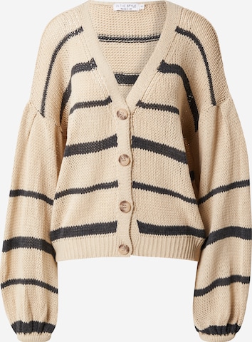 In The Style Knit cardigan 'LORNA' in Brown: front