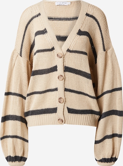 In The Style Knit cardigan 'LORNA' in Cappuccino / Black, Item view