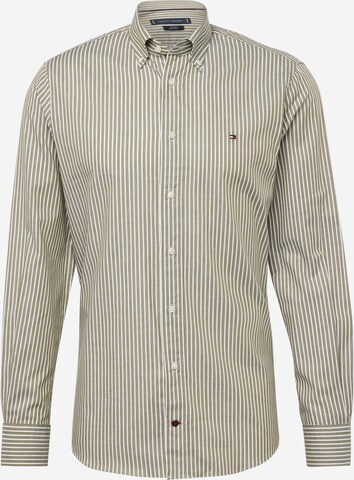 Tommy Hilfiger Tailored Button Up Shirt in Green: front