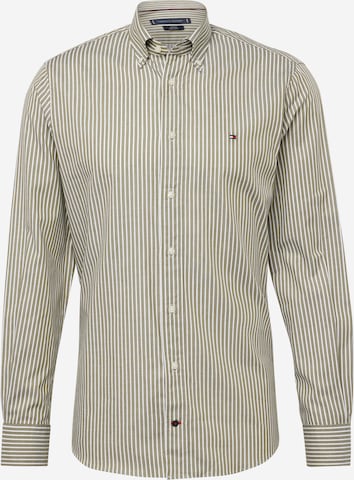 Coupe regular Chemise Tommy Hilfiger Tailored en vert : devant