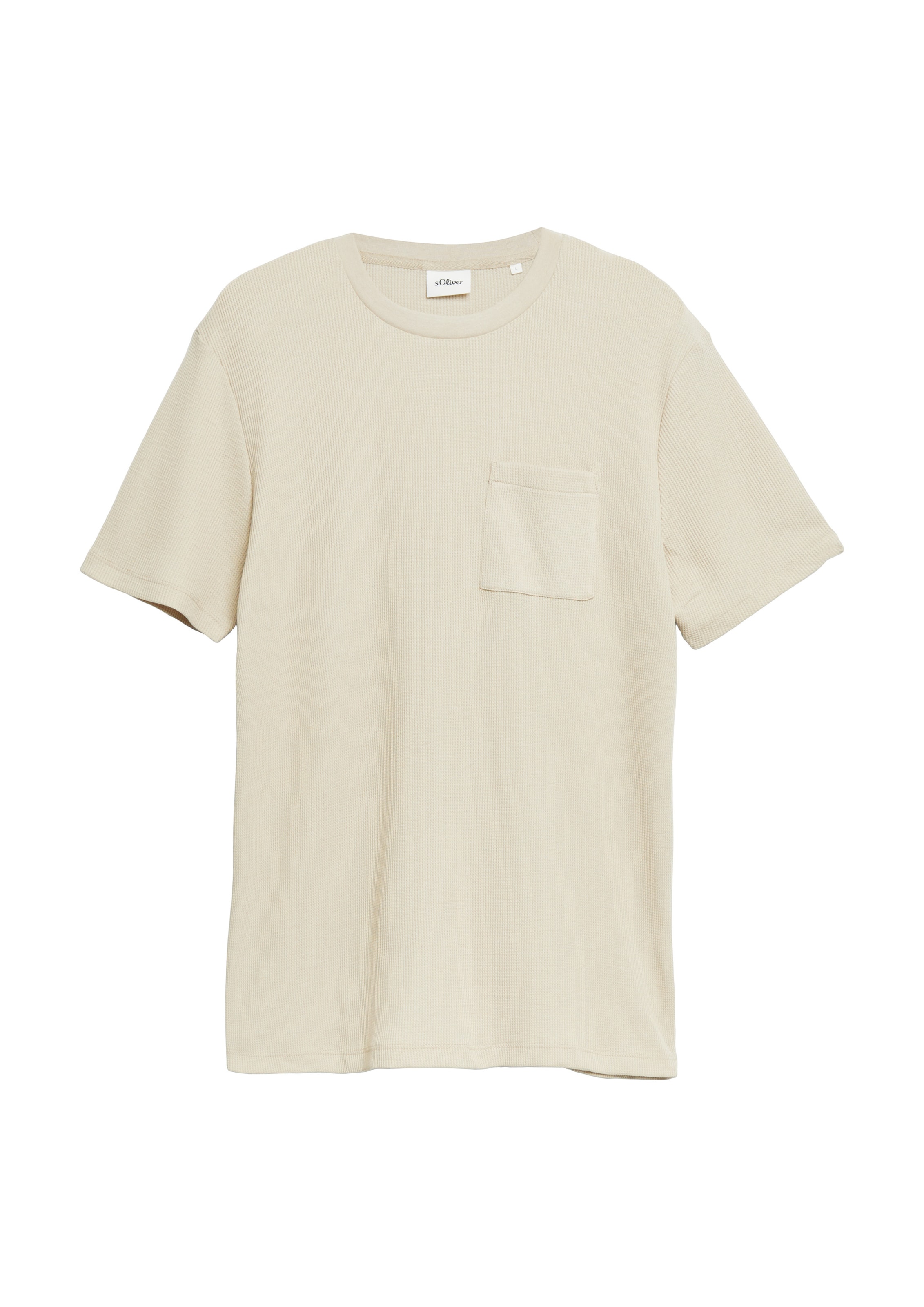 s.Oliver T-Shirt in Beige: Vorderseite