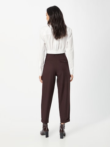 FIVEUNITS Loose fit Pleat-Front Pants 'Malou' in Brown