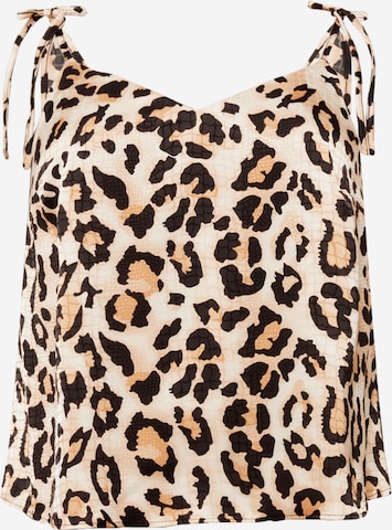 River Island Plus Top in Brown: front