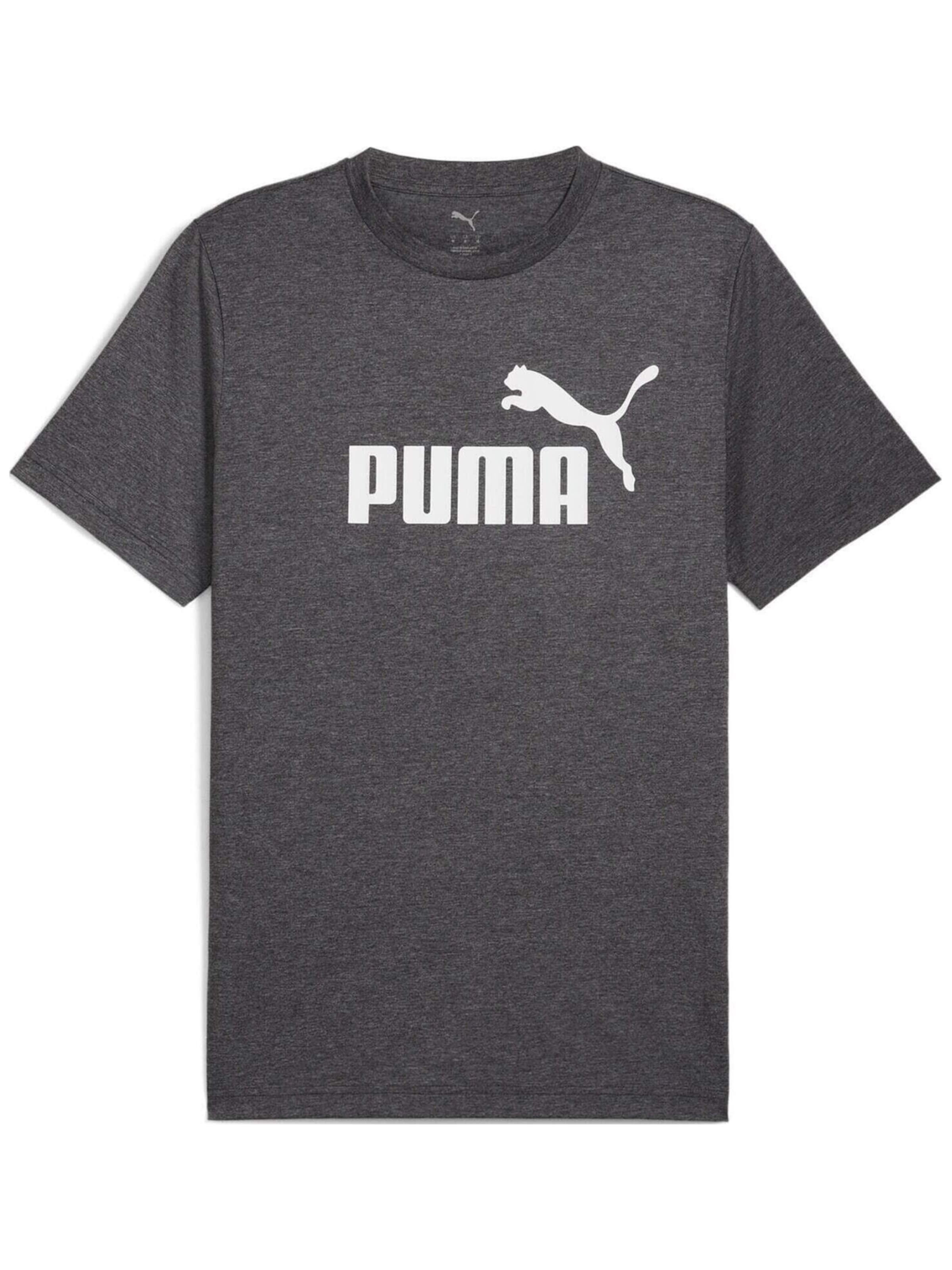 Maglietta 'Puma Ess No. 1 Logo Heather Tee' in M PUMA di colore antracite, Visualizzazione prodotti