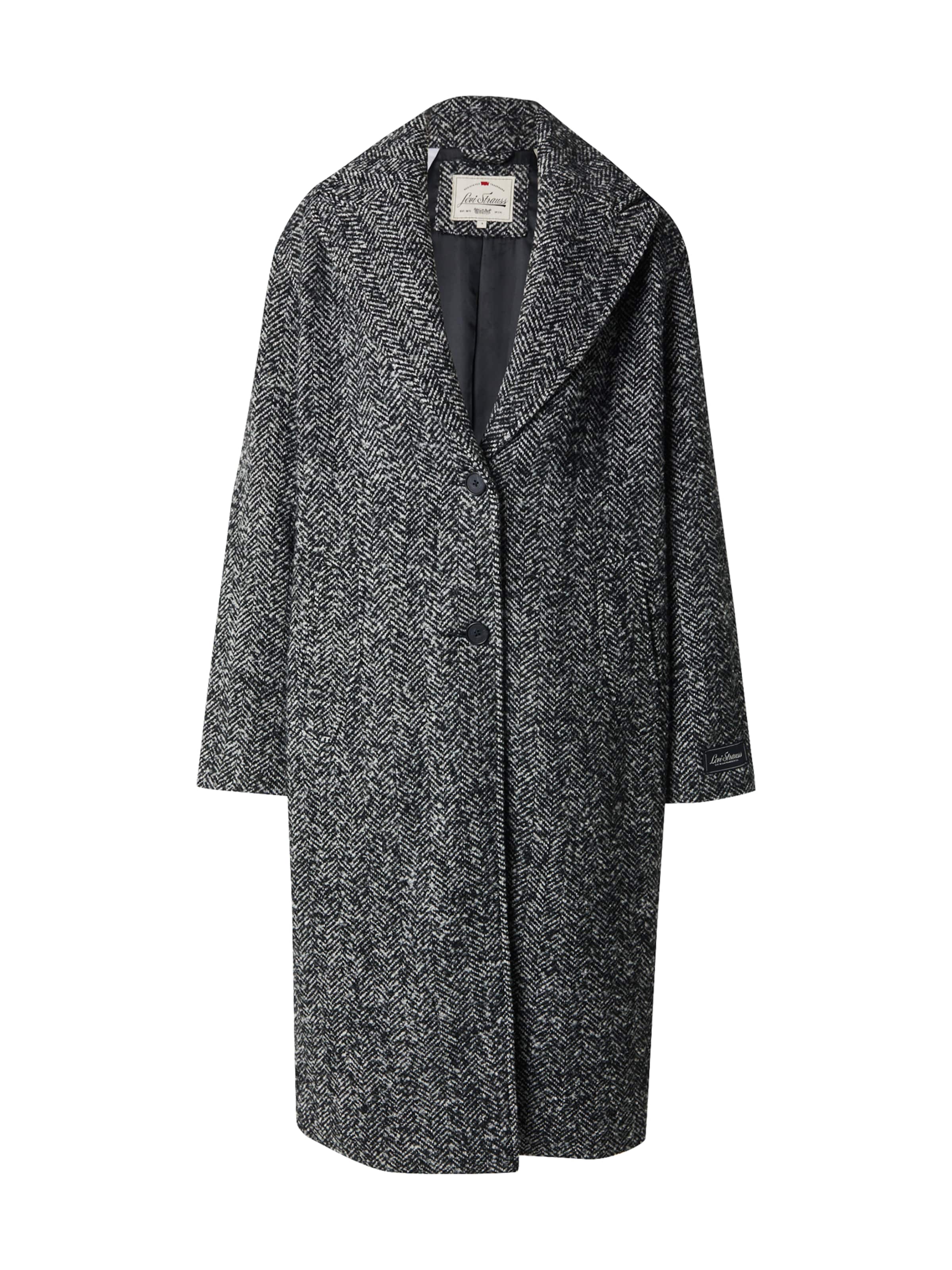 LEVI&#x27;S ® Manteau mi-saison &#x27;Tessa Wool Coat&#x27; en noir / blanc cassé, Vue avec produit