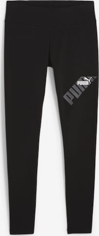 PUMA Skinny Workout Pants in Black: front