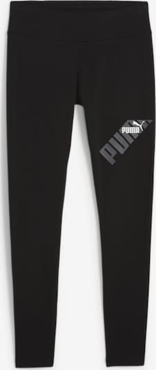 PUMA Pantalon de sport en noir / argent / blanc, Vue avec produit