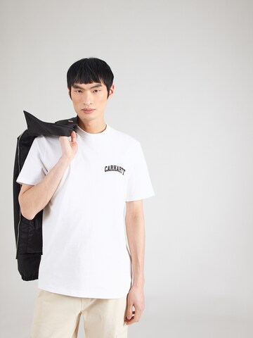 Carhartt WIP Μπλουζάκι 'University Script' σε λευκό: μπροστά