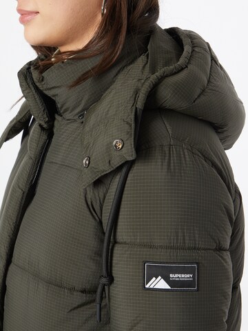 Manteau d’hiver 'Touchline' Superdry en vert