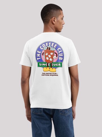 F4NT4STIC Shirt 'Coffee Club' in Wit: voorkant