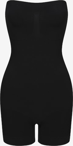 cfab (formerly creamy fabrics) Shapingbody 'Trägerloser Bodysuit Sculpting Shapewear mit Shorts' i svart: framsida
