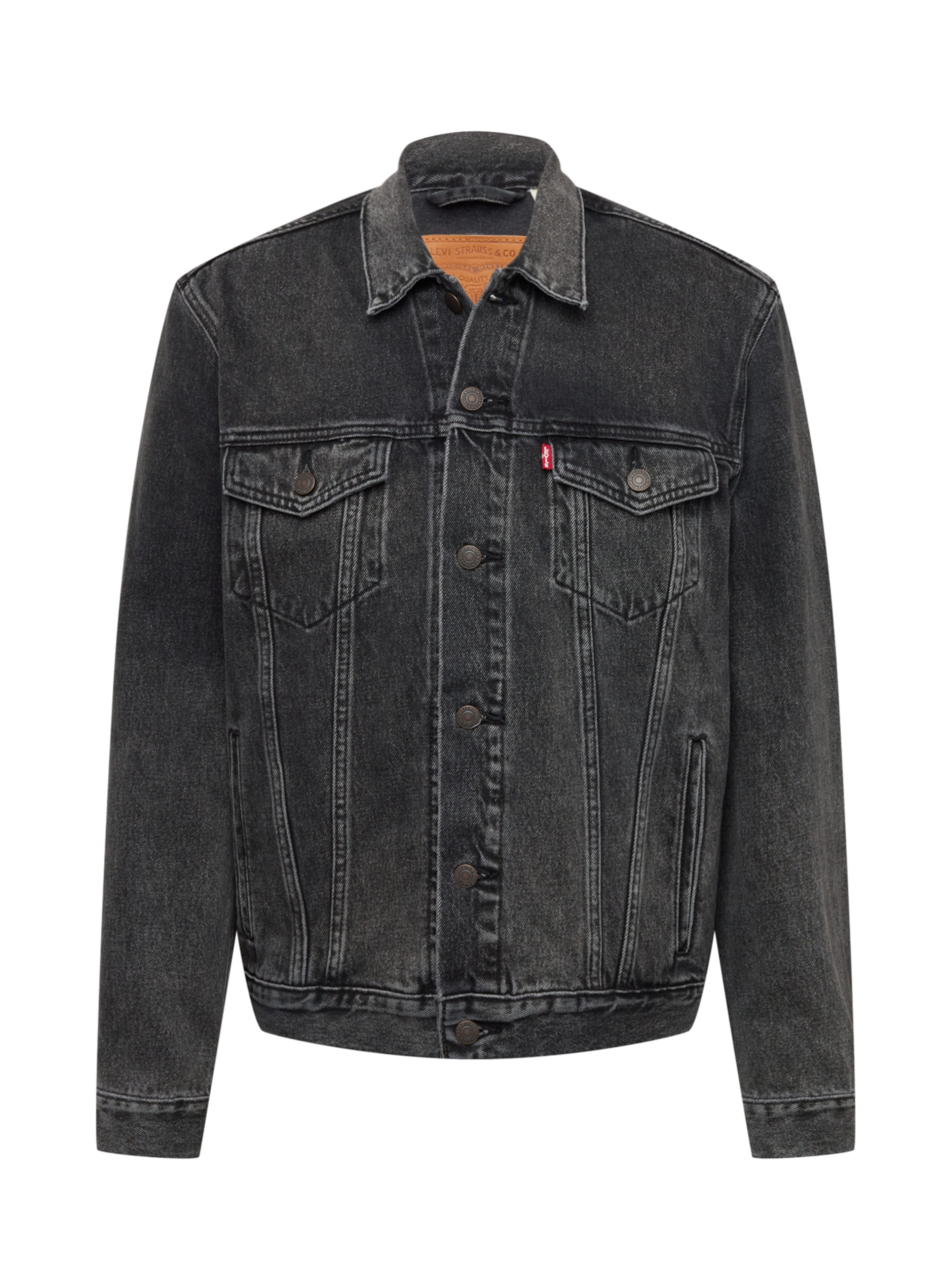 LEVI'S ® Kevad-sügisjope 'The Trucker Jacket', värv hall: eest vaates