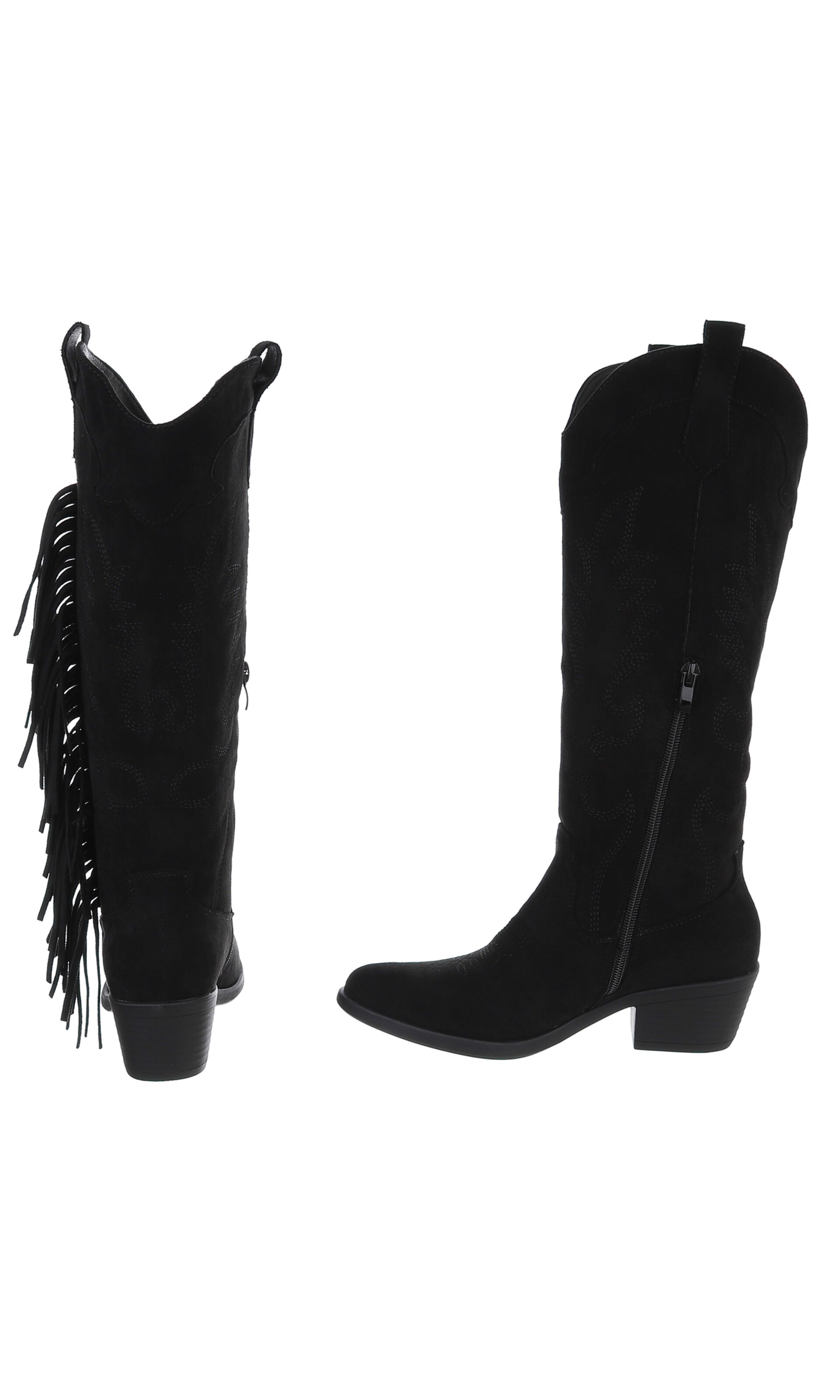 Ital-Design Cowboy Boots in Black