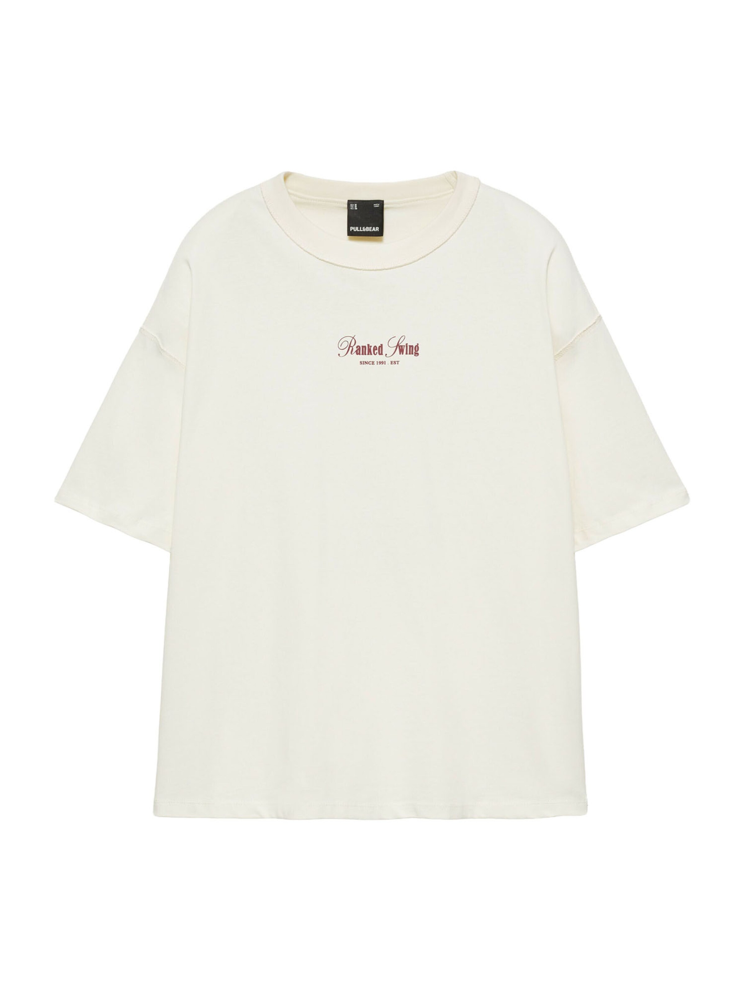 zöld / piros / fekete / gyapjúfehér Pull&Bear Póló - XS, Termék nézet