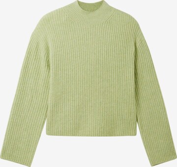 TOM TAILOR DENIM Sweater in Green: front