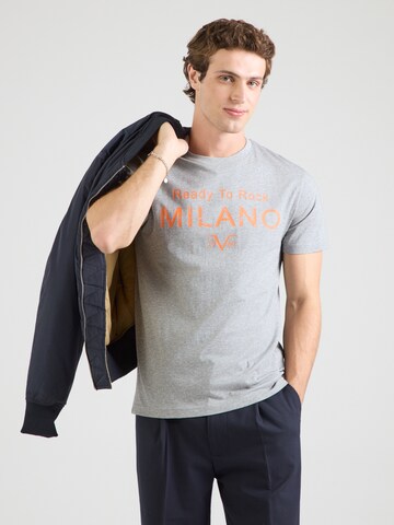 19V69 ITALIA Shirt 'Rafael Ready To Rock' in Grey: front