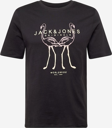 JACK & JONES Koszulka 'LAFAYETTE' w kolorze czarny: przód