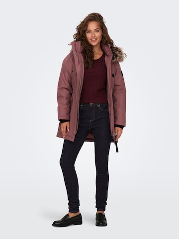 ONLY - Parka de inverno 'Iris' em rosa