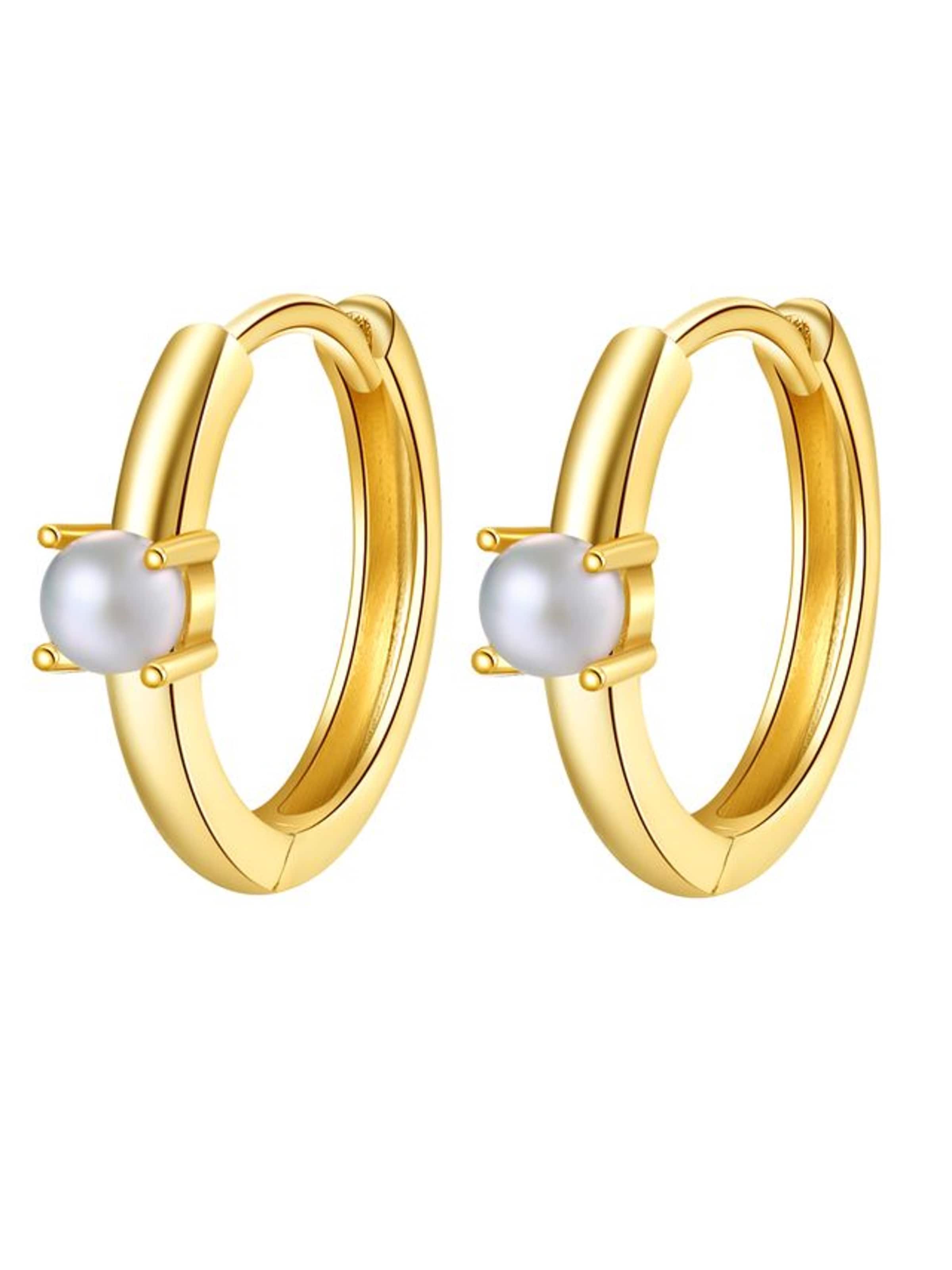 Dear Me Ohrringe 'Pearl Promise Huggie' in gold, Produktansicht