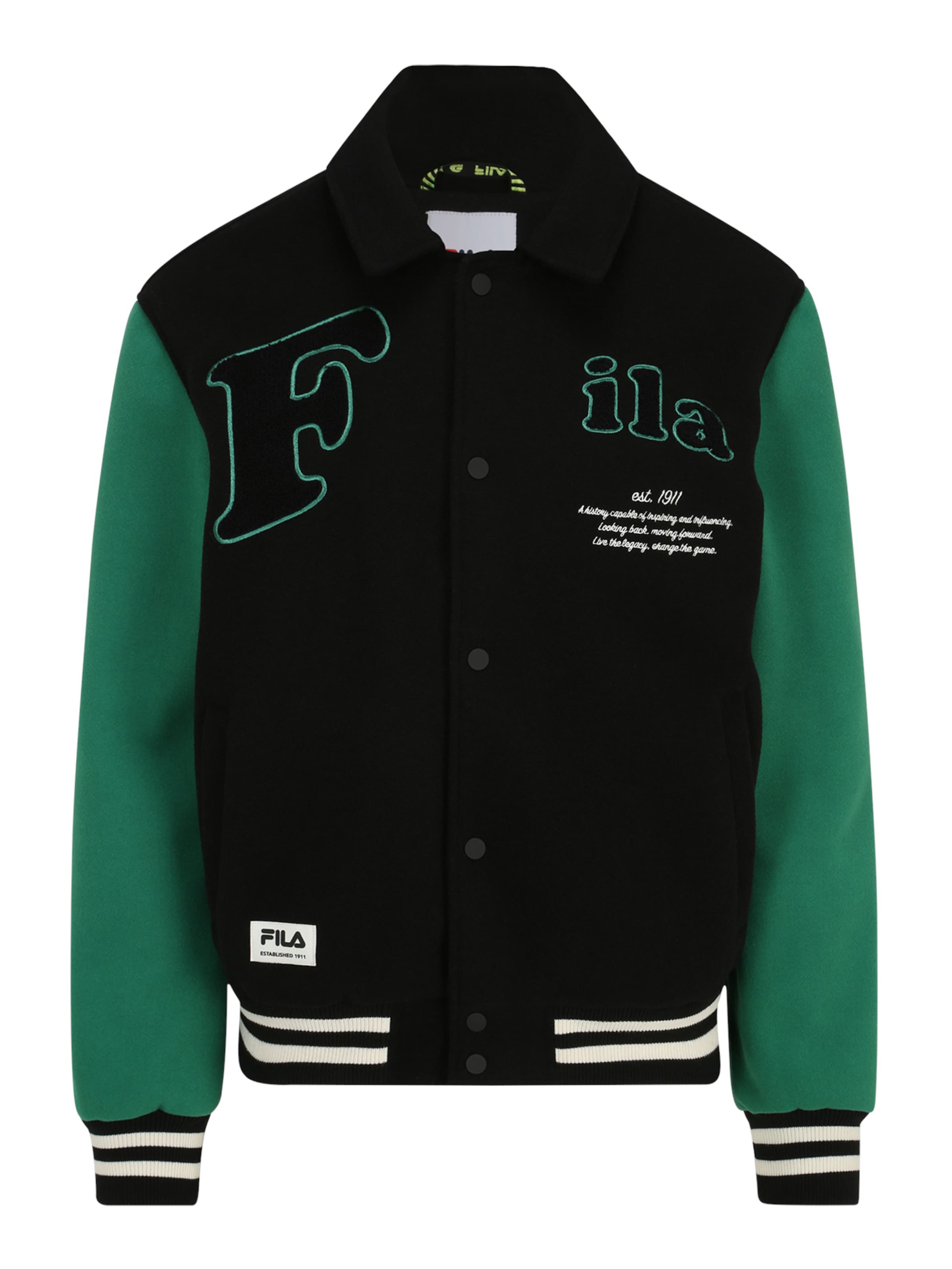 FILA Övergångsjacka 'TEHRAN' i svart: framsida