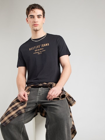 T-Shirt 'Austin' MUSTANG en noir : devant