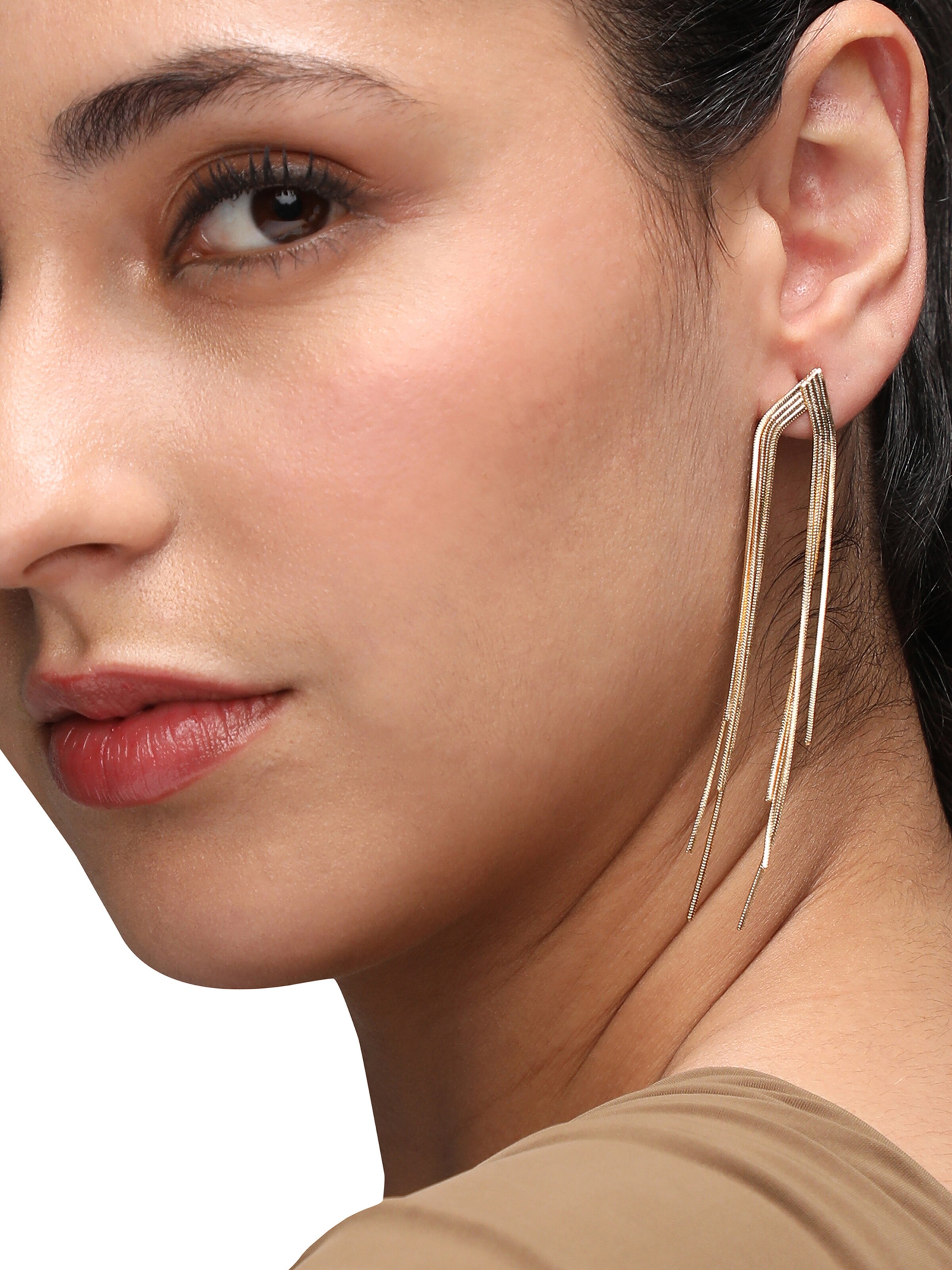 Boucles d'oreilles ' Amuda ' SOHI en or : devant