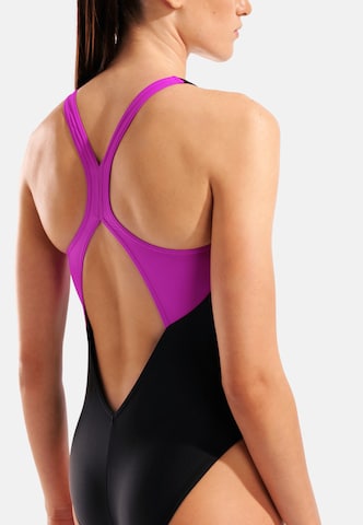 melns ARENA Bezvīļu Peldkostīms 'Grid V Back'